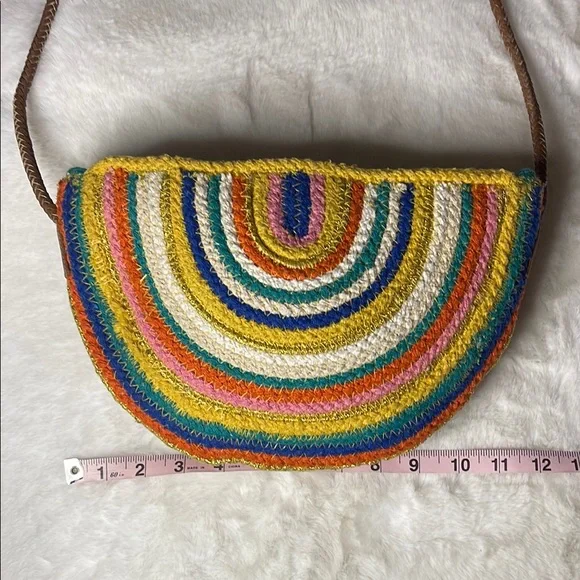 American Eagle- half moon Colorful Rainbow Shoulder Bag - Picture 6 of 9